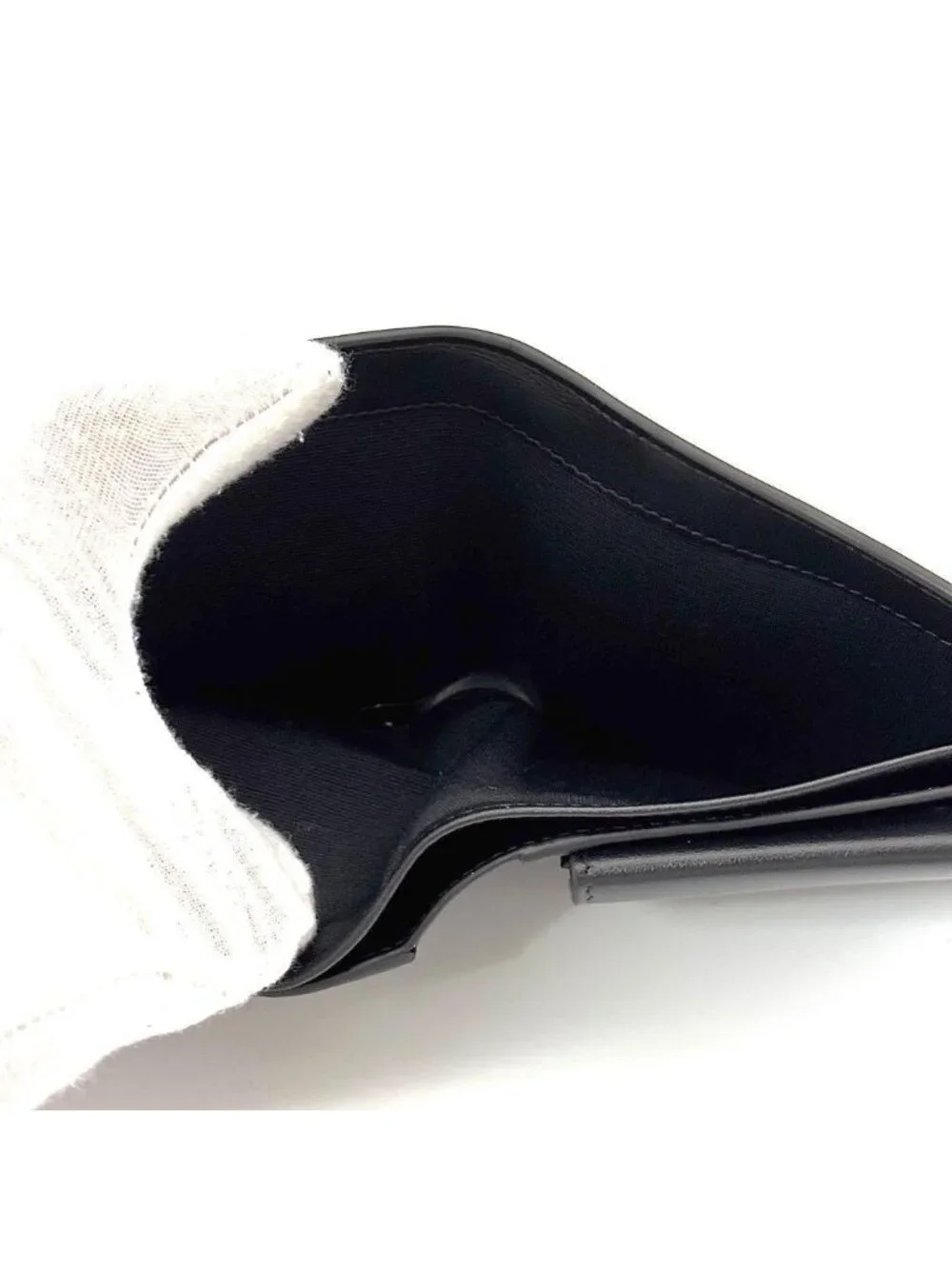 Celine Fold Wallet Bifold Black Billfold Coin Purse